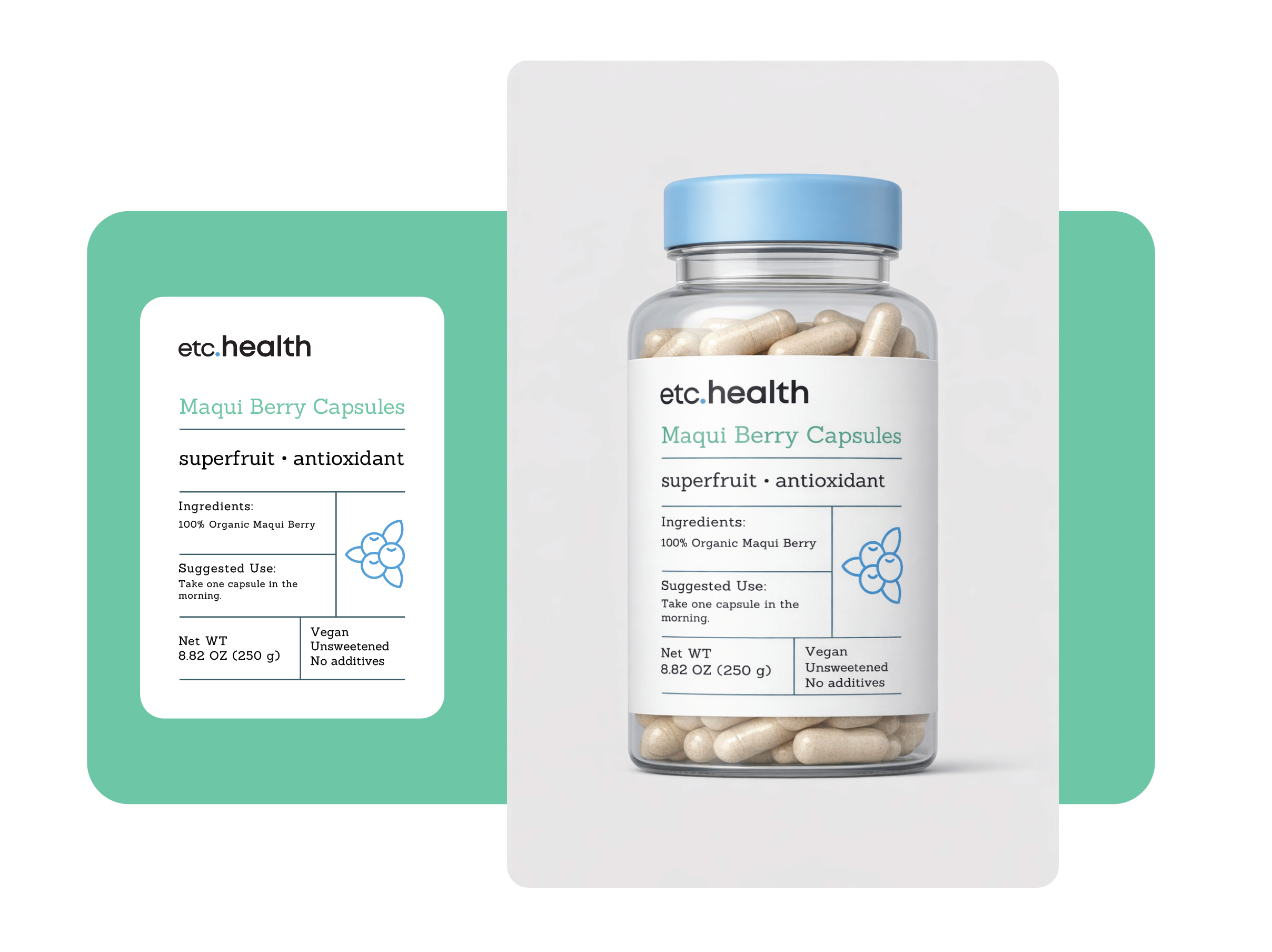 ETC Health Maqui Berry Capsules — superfruit antioxidant supplement